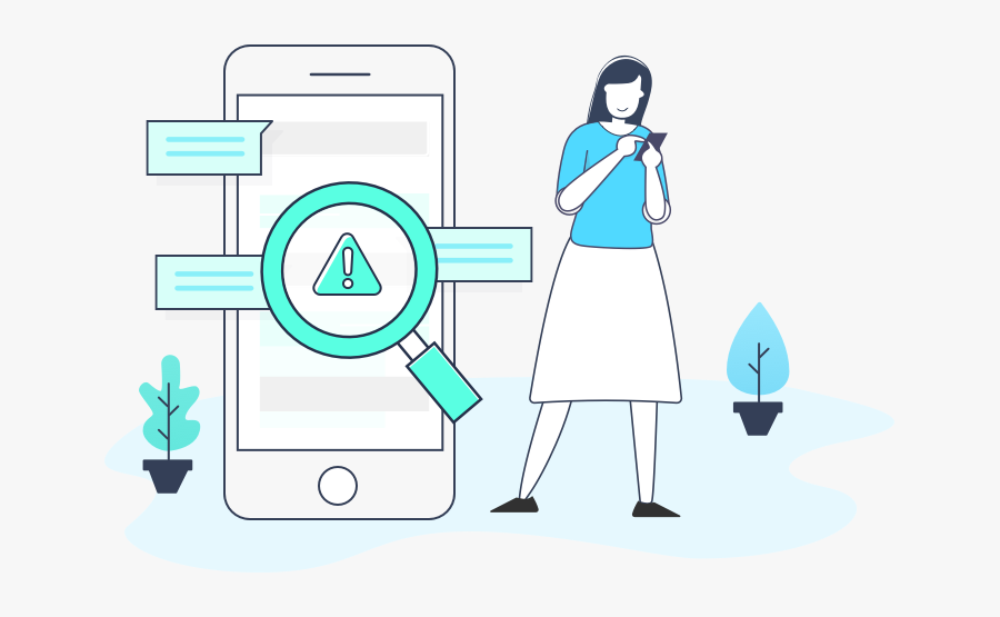 Famisafe Detect Suspicious Text - Illustration, Transparent Clipart