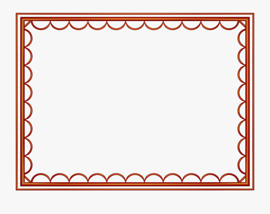 Red Artistic Loop Rectangular Powerpoint Border - Days Of The Week Caterpillar, Transparent Clipart
