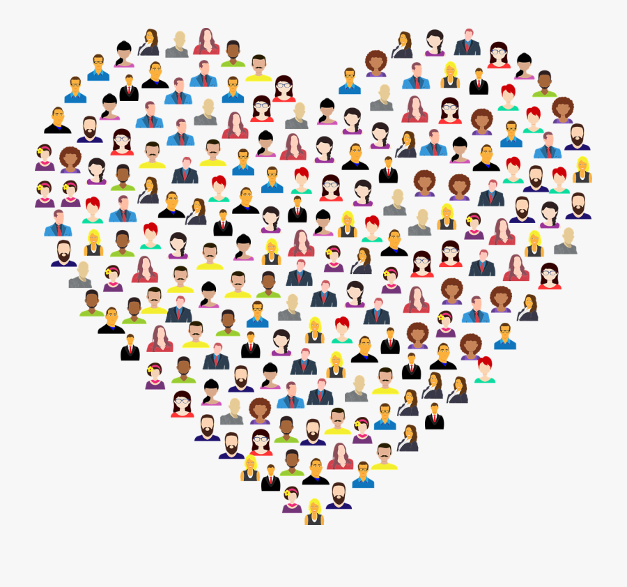 Heart Avatars - Corazon De Personas Png, Transparent Clipart