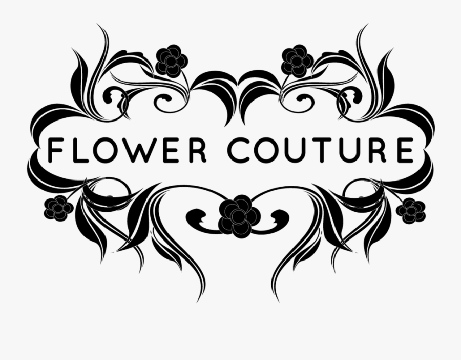 Flowers Boutique Cliparts - Black And White Flower Logos, Transparent Clipart
