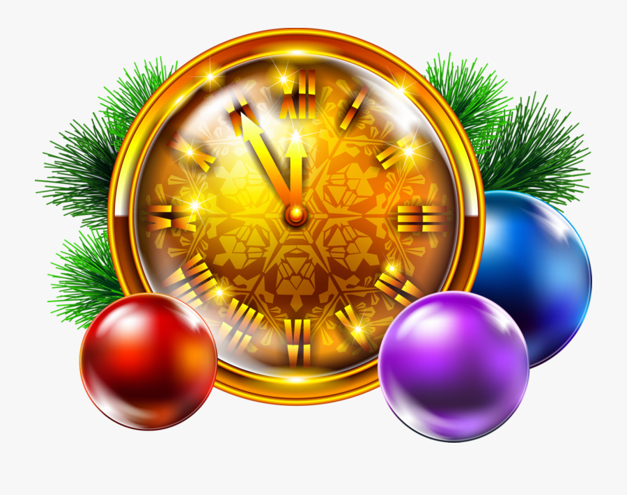 Christmas Png Clock - Christmas Clock Png, Transparent Clipart