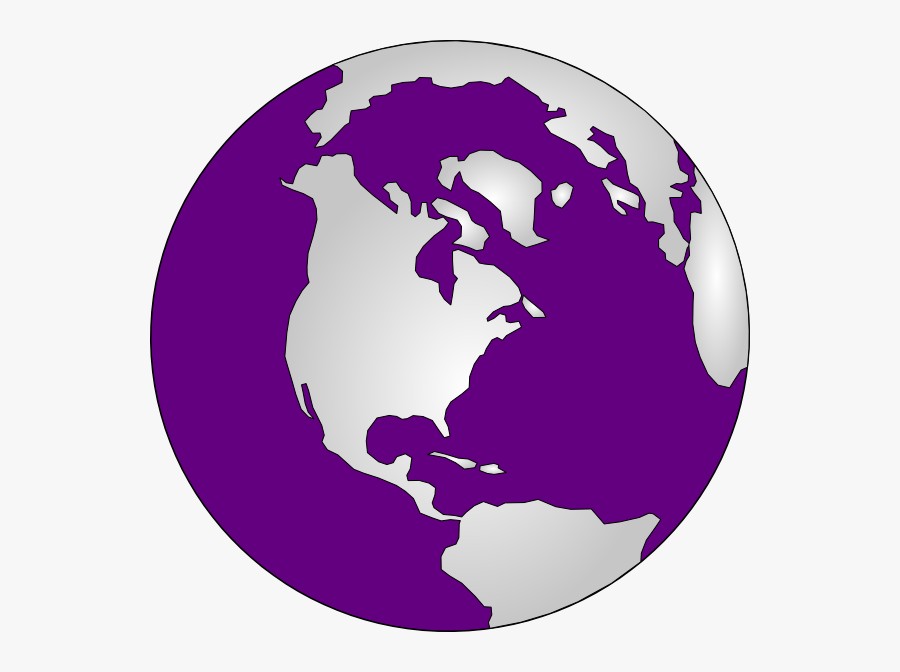Cross Clipart Purple - Earth Logo Black And White, Transparent Clipart
