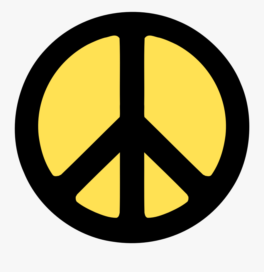 Gold Black Peace Sign Fav Super Duper Svg - Simple Peace Symbol Tattoo, Transparent Clipart
