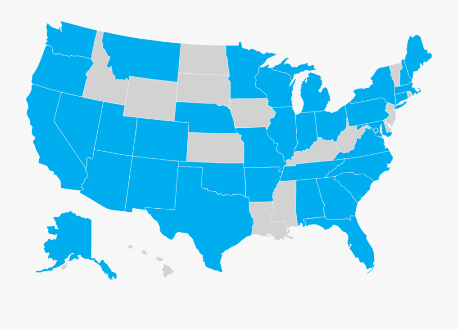 Volunteer Map Connect With Transparent Background - Us Map Stock, Transparent Clipart
