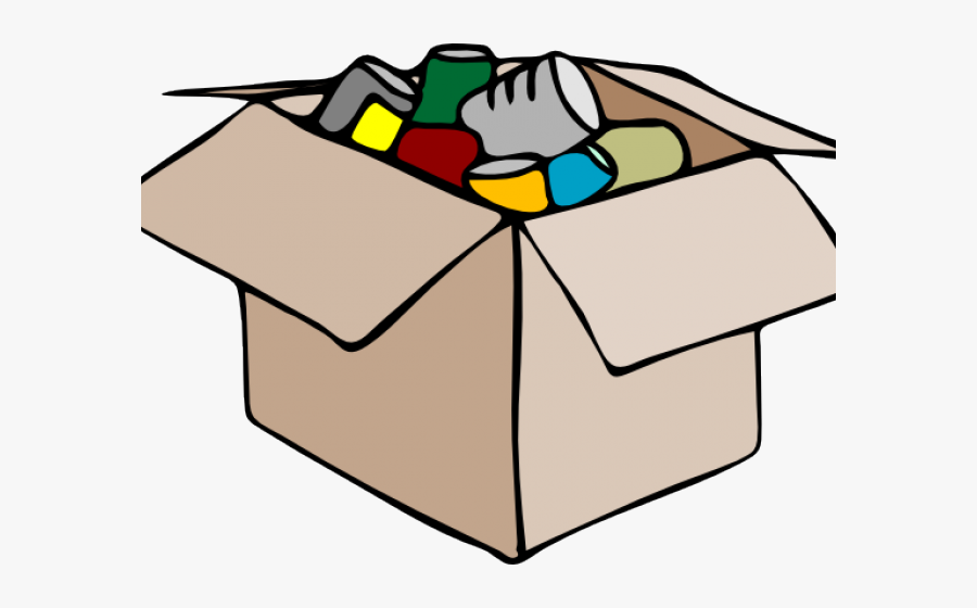 Box With Items Clipart, Transparent Clipart