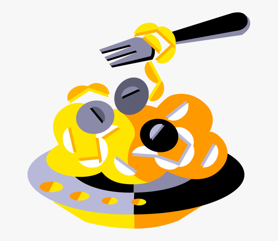 Vector Illustration Of Italian Cuisine Spaghetti Pasta - Spaghetti And Meatballs, Transparent Clipart