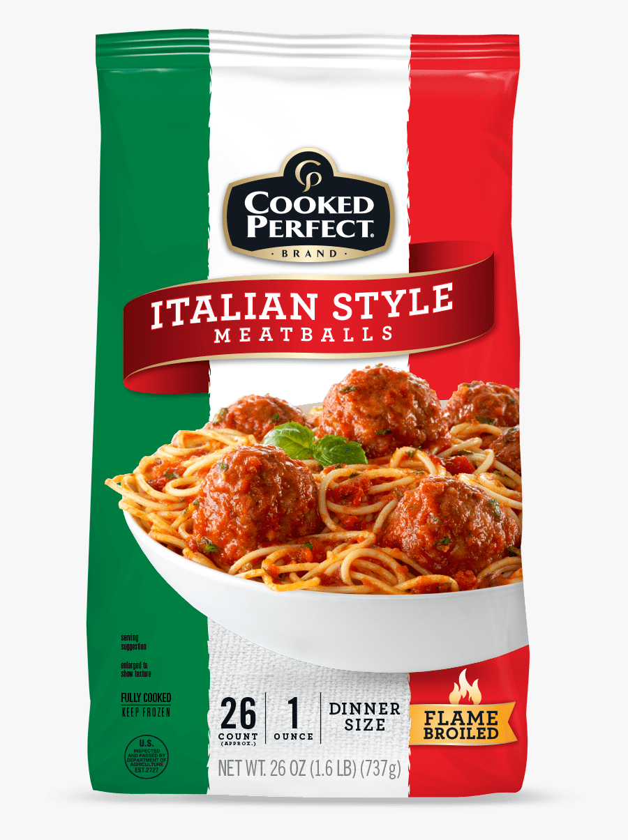 Cooked Perfect Italian Style Meatballs - Frozen Italian Meatballs Cooked Perfect, Transparent Clipart