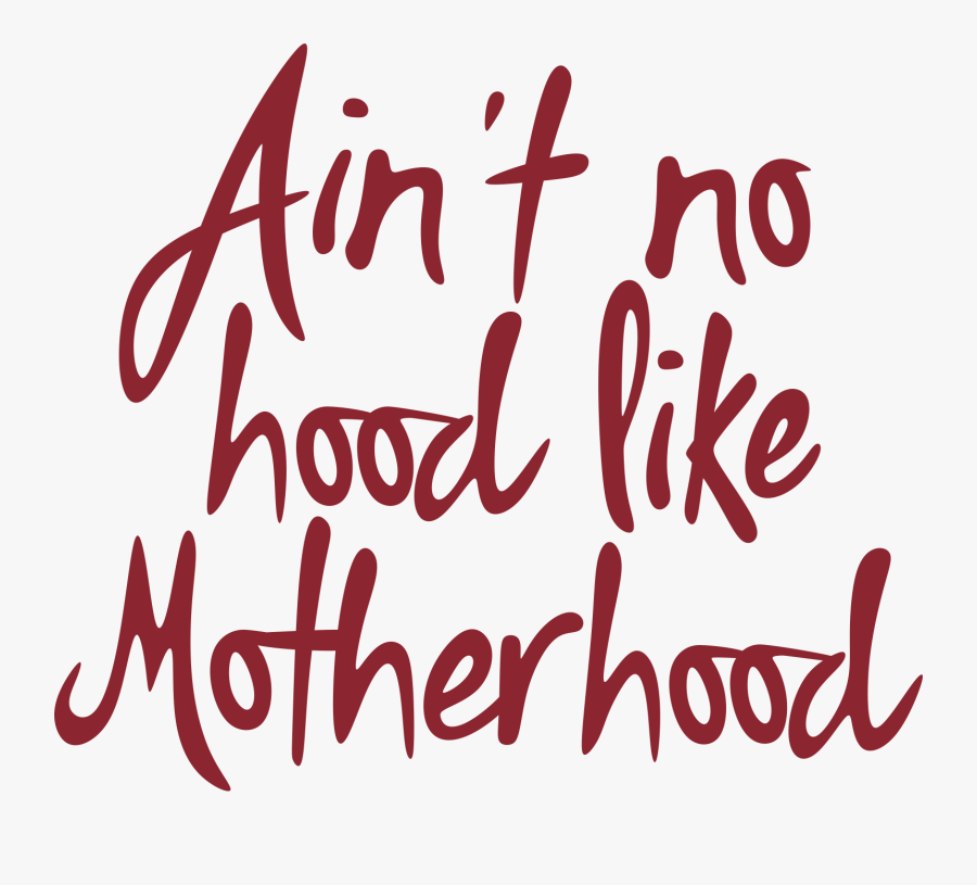 Clip Art Mother And Father Cuttable - Ain T No Hood Like Motherhood Svg, Transparent Clipart