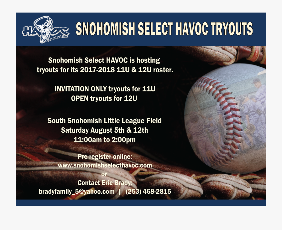 Clip Art Baseball Tryout Flyer - College Baseball, Transparent Clipart