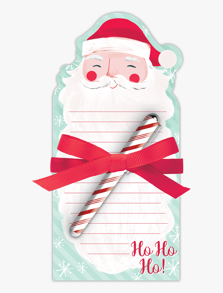 Santa Beard Note Pad With Pen - Santa Claus, Transparent Clipart