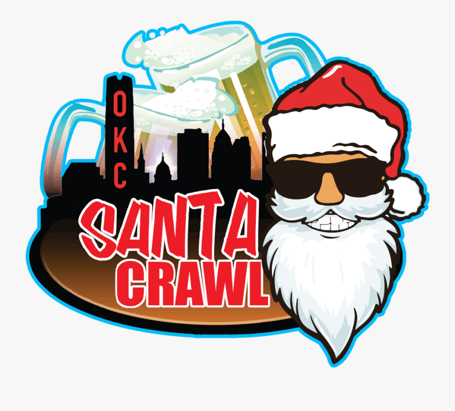 Okc Santa Crawl - Santa Pub Crawl Okc, Transparent Clipart