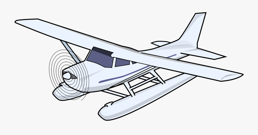 Plane, Seaplane, Airplane, Aircraft, Transportation - Draw A Sea Plane, Transparent Clipart