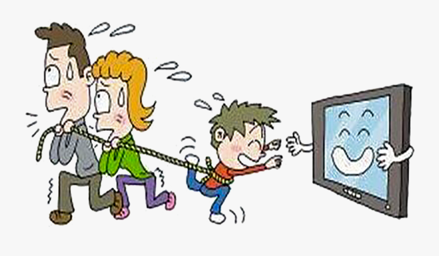 Educational Television Child Family - Cartoon Child Watch Tv, Transparent Clipart