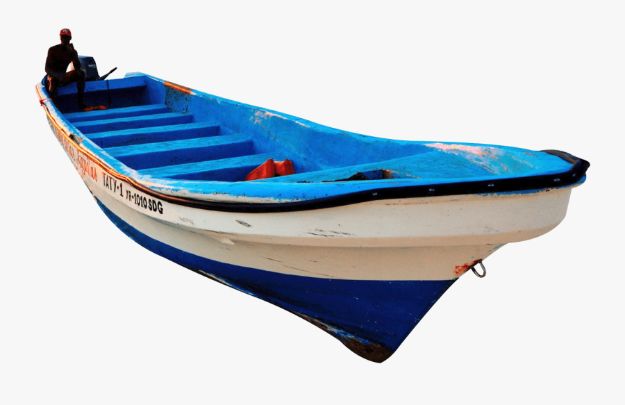 White Blue Wooden Boat Transparent Png - Boat Png, Transparent Clipart