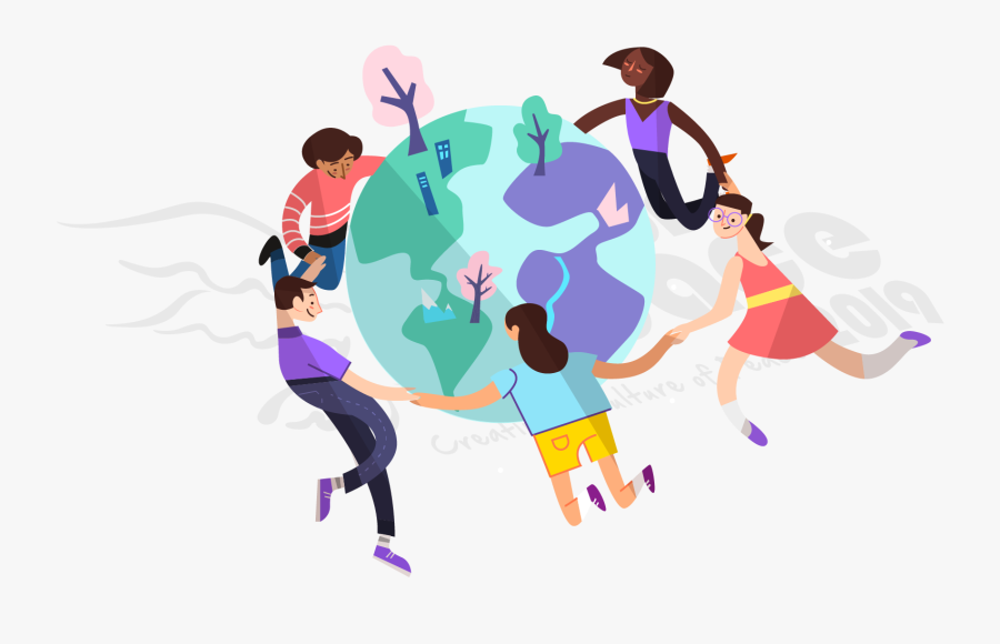 Mundo Con Personas Png, Transparent Clipart