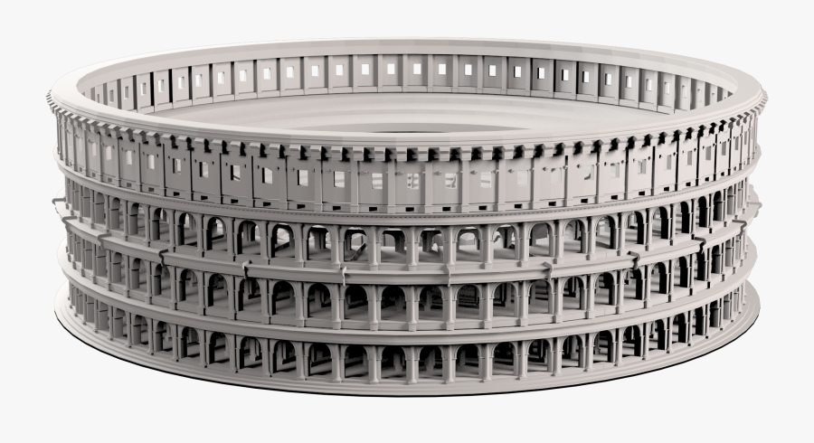 941586185 - Colosseum Rome 3d Model, Transparent Clipart