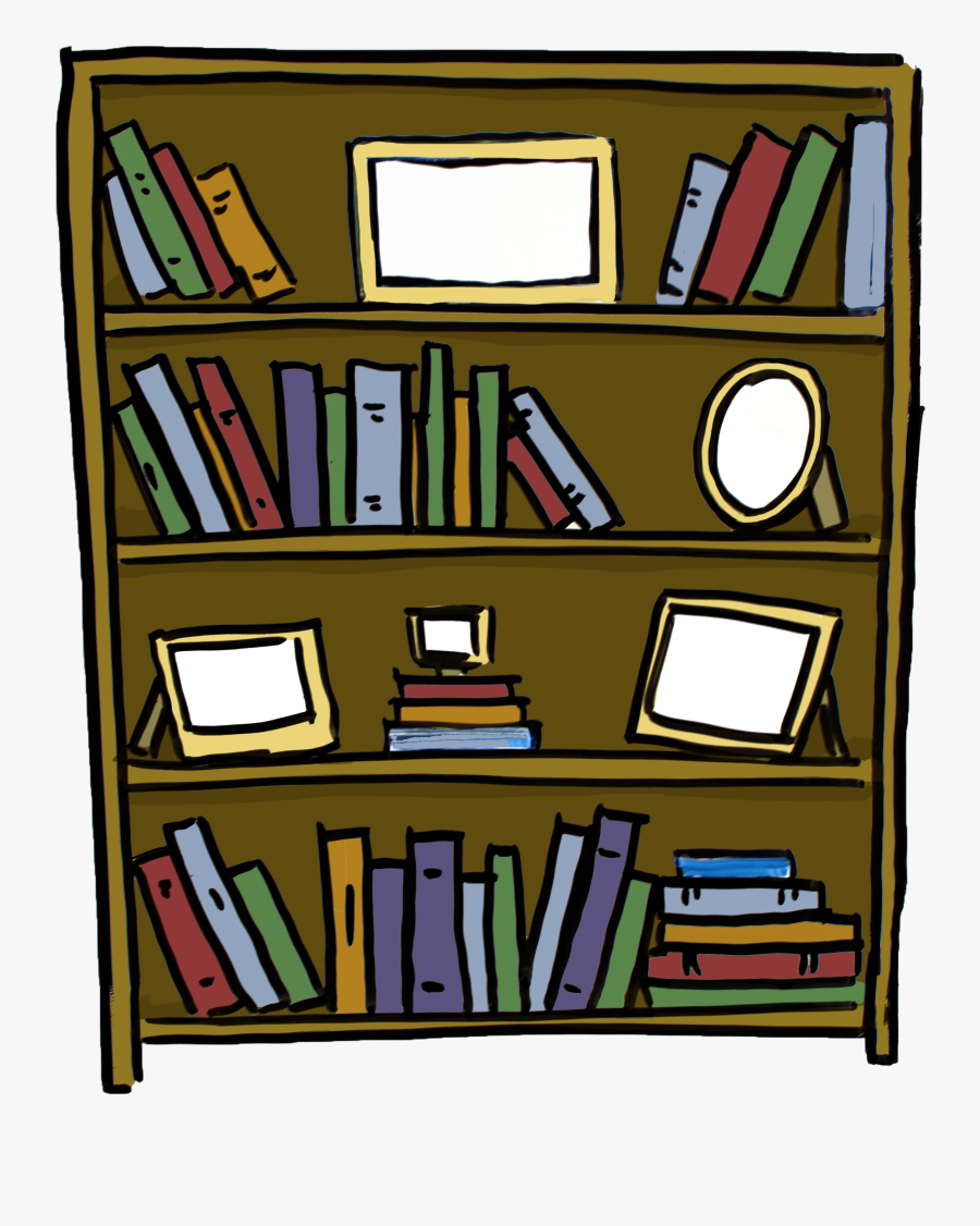 Furniture Clipart Bookshelf - Shelf, Transparent Clipart