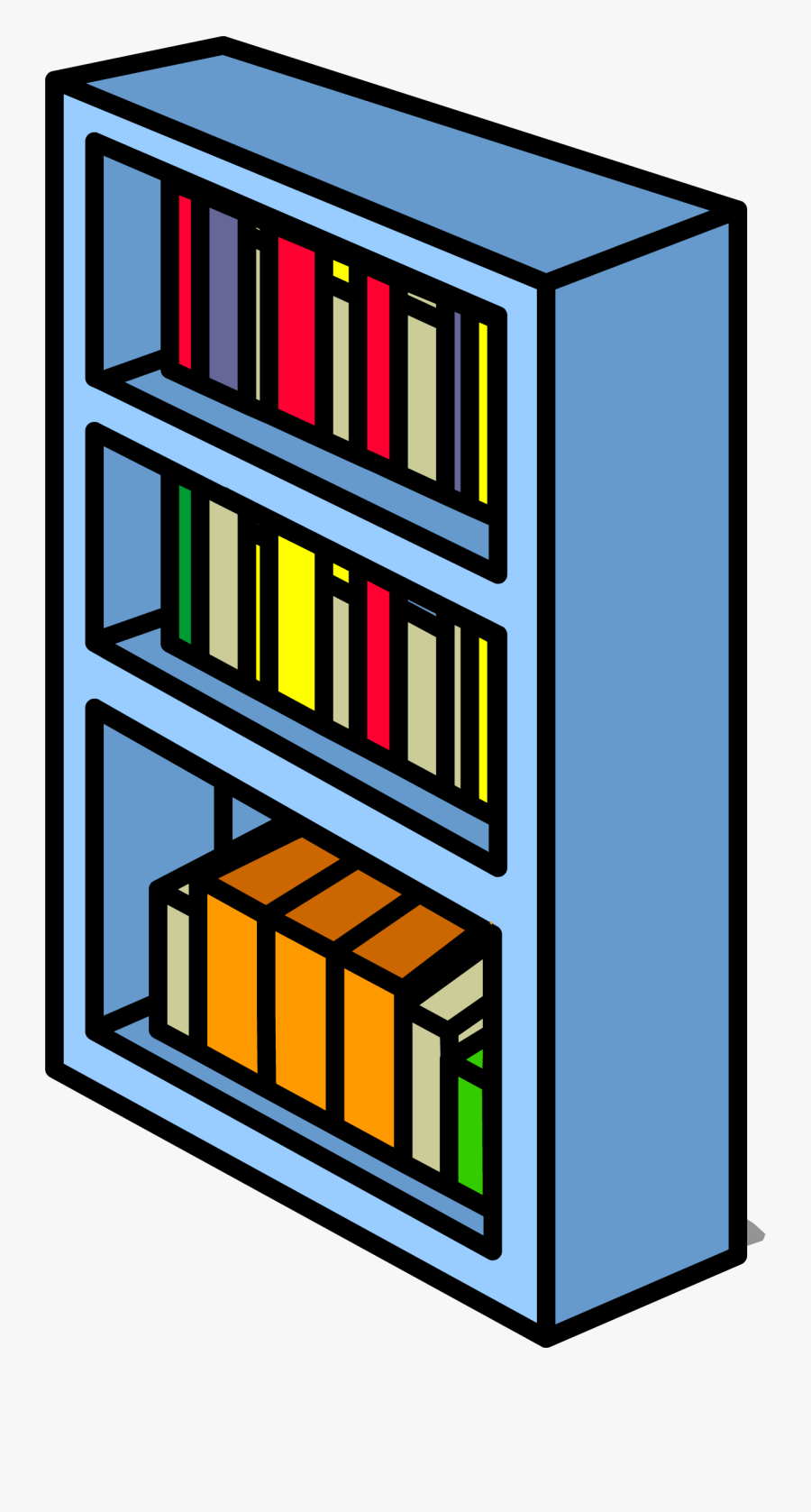 Transparent Bookshelf Clipart - Bookshelf Sprite, Transparent Clipart