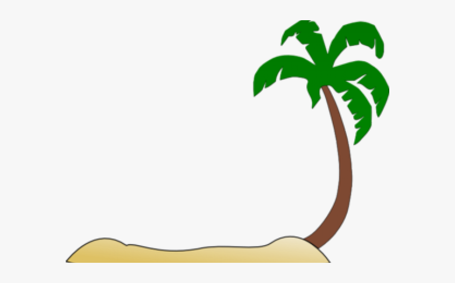 Coconut Beach Cliparts - Palm Tree Beach Silhouette, Transparent Clipart