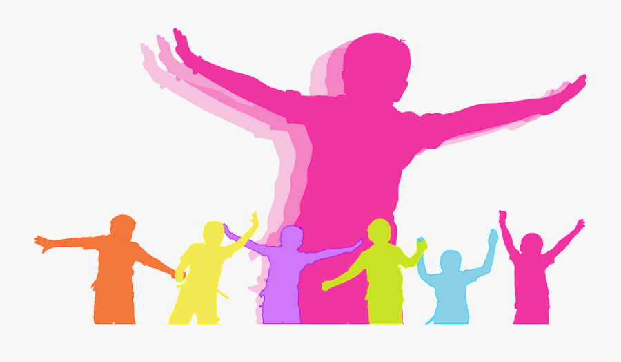 Happy Children Silhouettes Figure Png Download - Transparent Background Of Children Silhouette, Transparent Clipart
