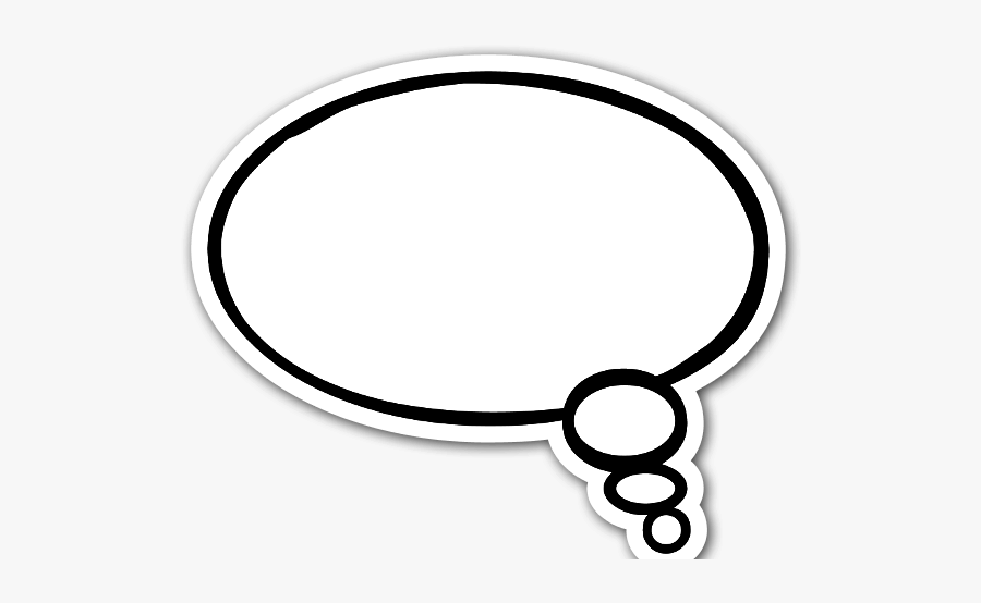 A Thinking Bubble Sticker - Conversation Bubble, Transparent Clipart