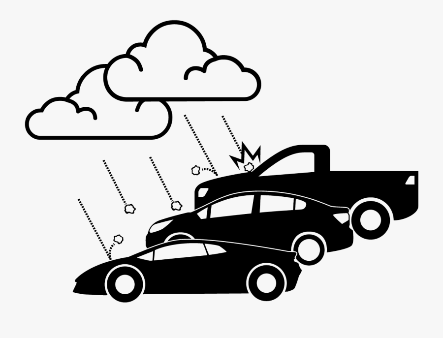 Transparent Hail Storm Clipart - Car Hail Damage Cartoon, Transparent Clipart