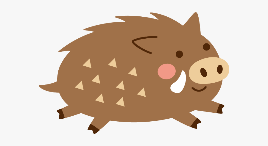 Wild Boar Book Illustration Silhouette Clip Art - イノシシ イラスト 走る, Transparent Clipart