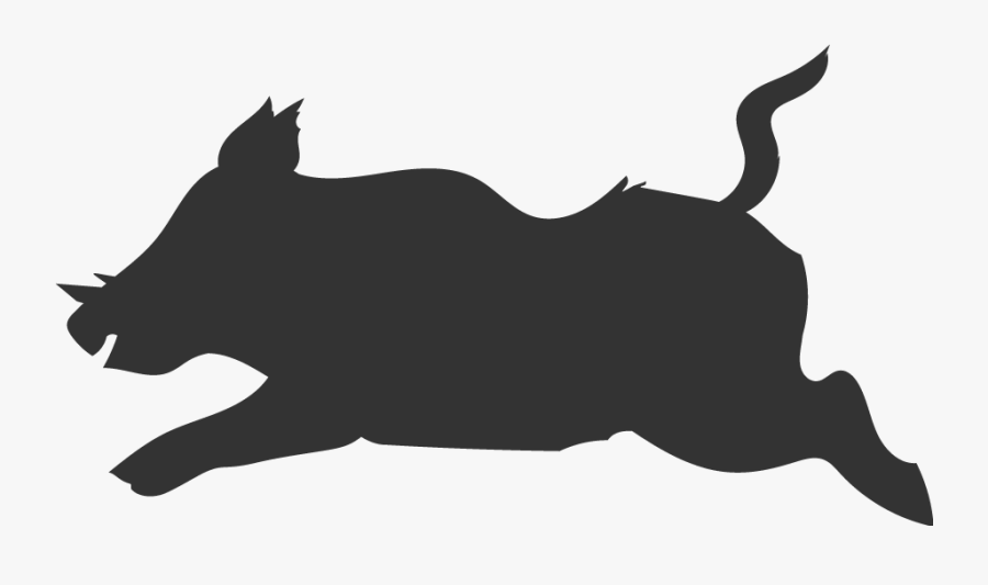 Wild Boar Silhouette Clip Art, Transparent Clipart