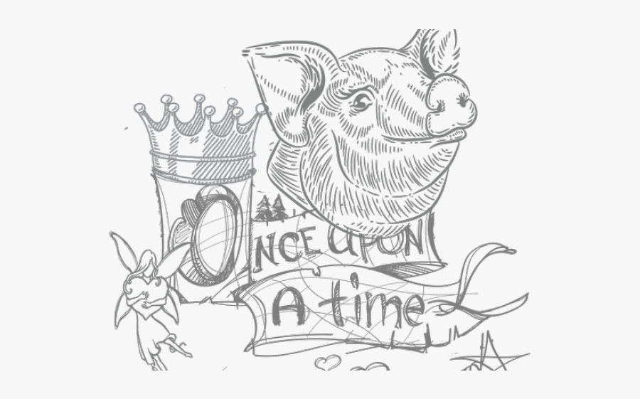 Drawn Boar Beast - Fairy Tales Black And White, Transparent Clipart