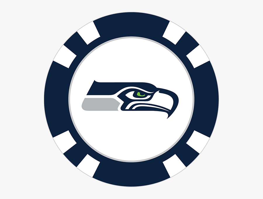 Seattle Seahawks Poker Chip Ball Marker - Seattle Seahawks Circle, Transparent Clipart