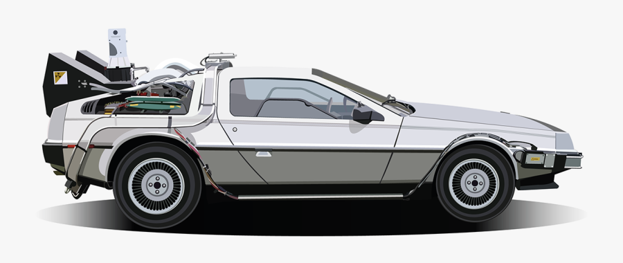 Vector Illustration Of The Delorean Back To The Future - Delorean Back To The Future, Transparent Clipart