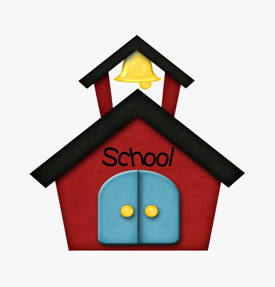 Coloring Pages Clip Art School House Schoolhouse Clipart - Cartoon School Transparent Background, Transparent Clipart