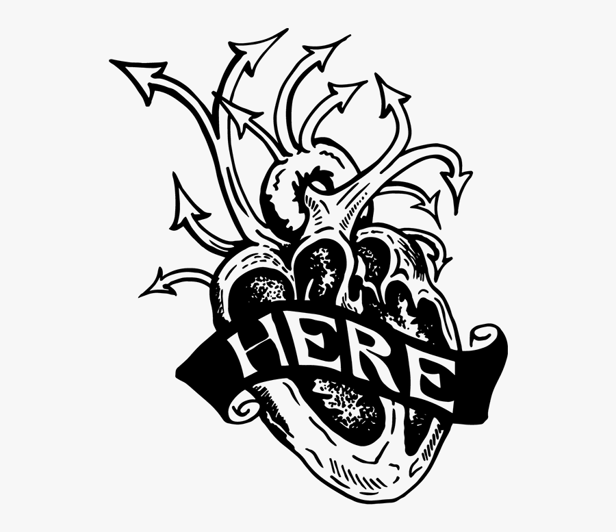 Logo Heart Here - Illustration, Transparent Clipart
