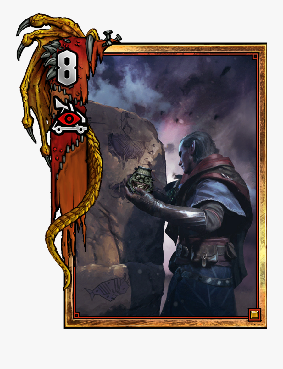 Funnydid Anyone Say Draw Two Cards - Witcher 3 Gwent Avallac H, Transparent Clipart