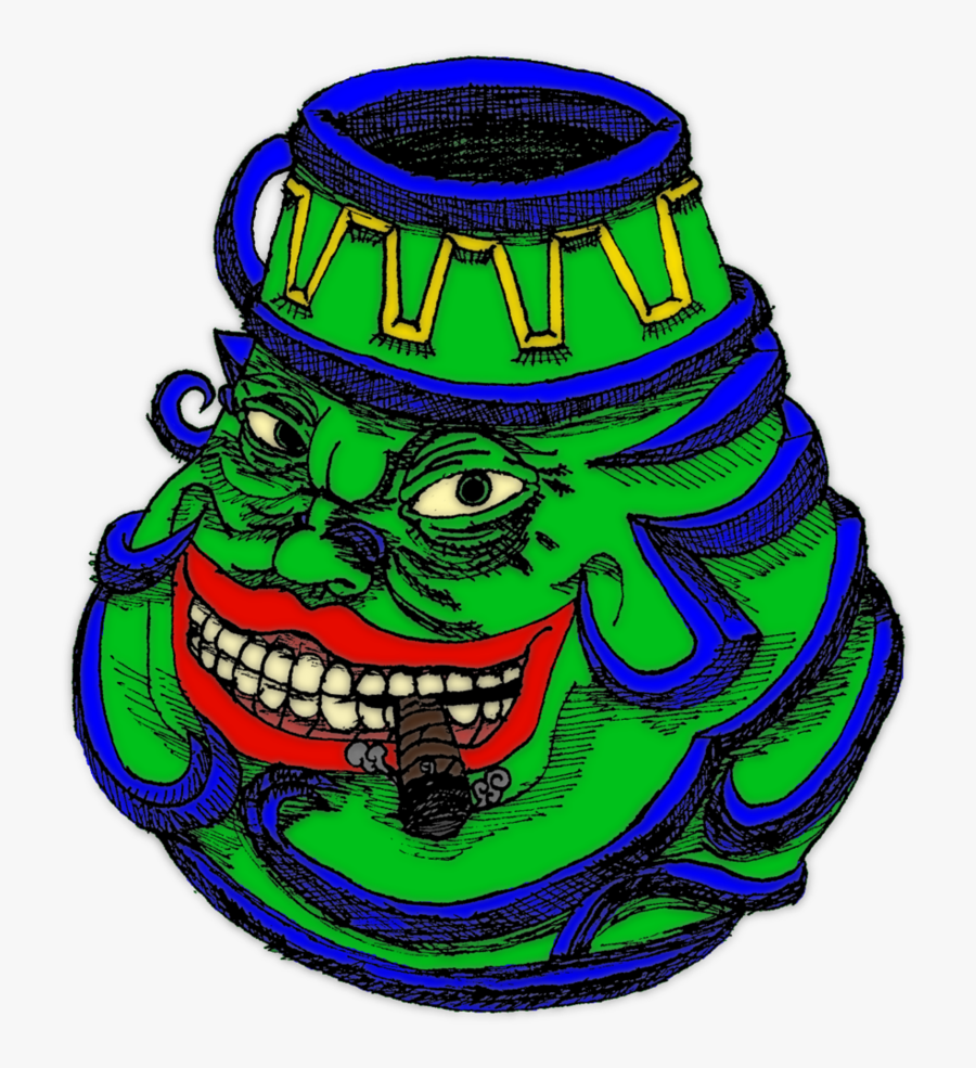 Pot Of Greed Trollface, Transparent Clipart