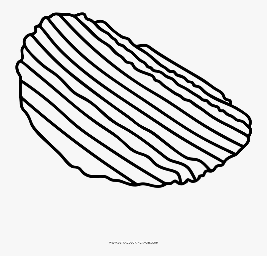Potato Chips Coloring Page - Crepes With Butter, Transparent Clipart