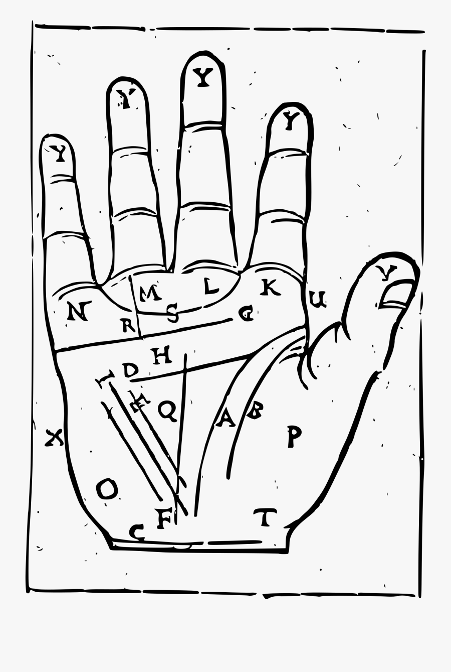 Clipart - Transparent Palm Reading Clipart, Transparent Clipart