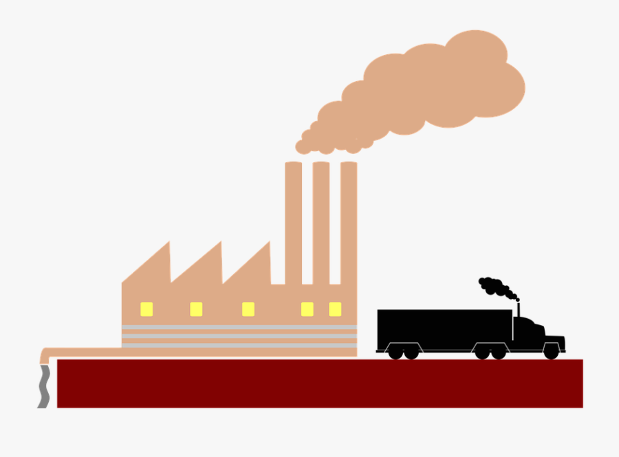 Pollution, Waste, Environment, Factory, Industry, Smoke - Truck Air Pollution Png, Transparent Clipart
