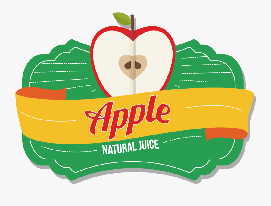 Apple Juice Label Fruit, Transparent Clipart