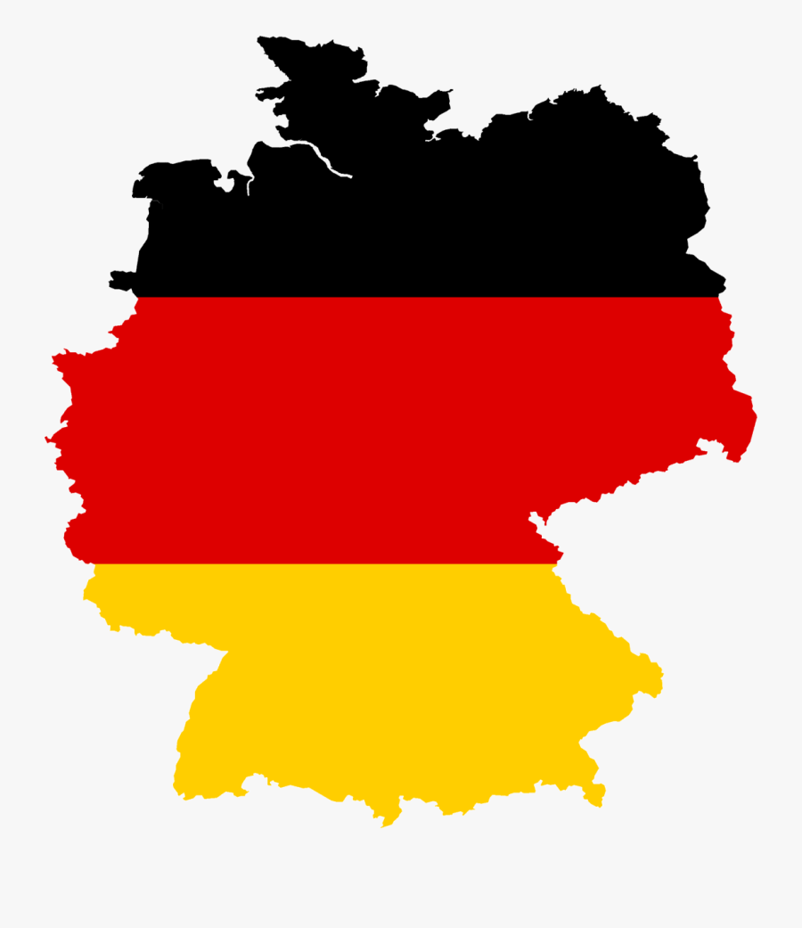 Germany Map With Flag, Transparent Clipart