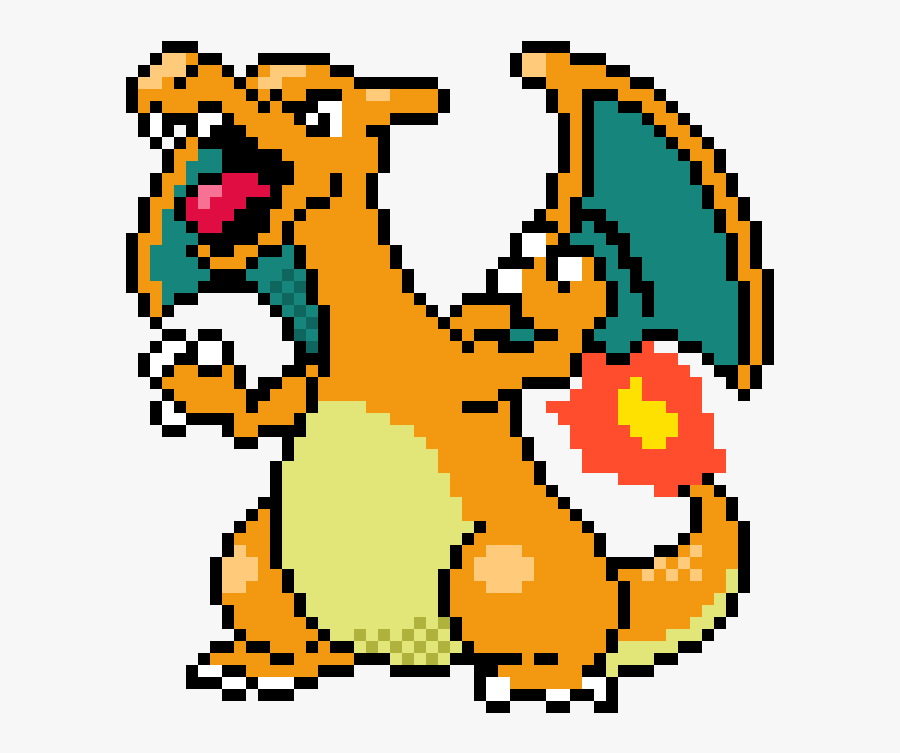Charizard Gold And Silver Sprite - Charizard Sprite Gen 2, Transparent Clipart