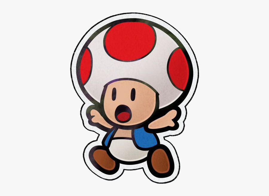 #mario #mushroom #ahhh #videogames #freetoedit - Paper Mario Paper Toad, Transparent Clipart